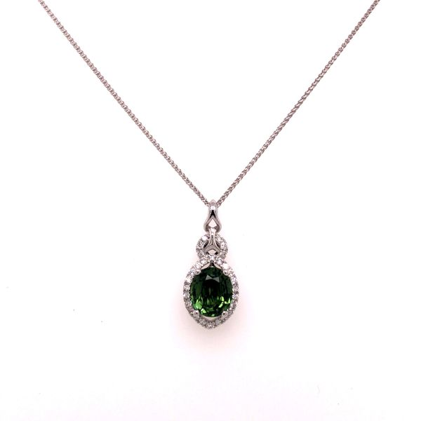 Green Sapphire Necklace Image 2 Van Adams Jewelers Snellville, GA