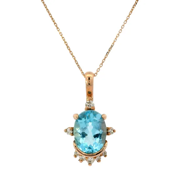 Blue Topaz Pendant Image 2 Van Adams Jewelers Snellville, GA