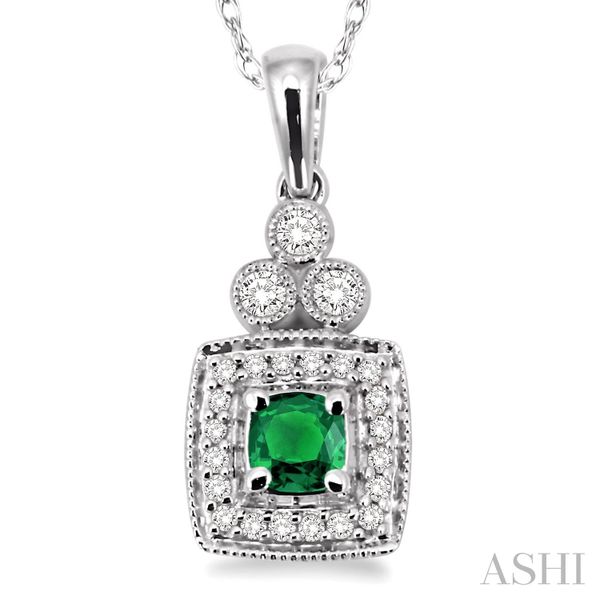 Gemstone & Diamond Pendant Image 3 Van Adams Jewelers Snellville, GA