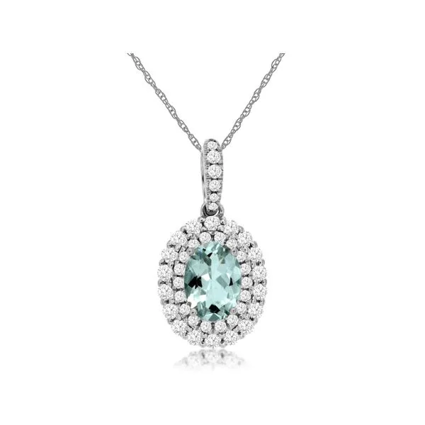 Aquamarine and Diamond Necklace Van Adams Jewelers Snellville, GA