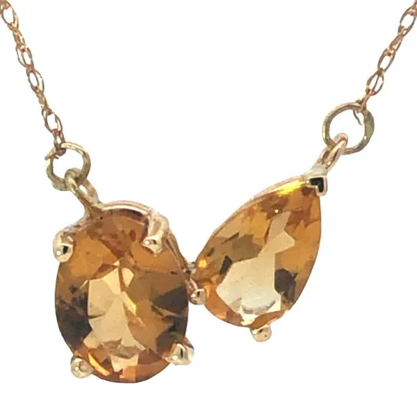 Two Sone Citrine Pendant Image 2 Van Adams Jewelers Snellville, GA