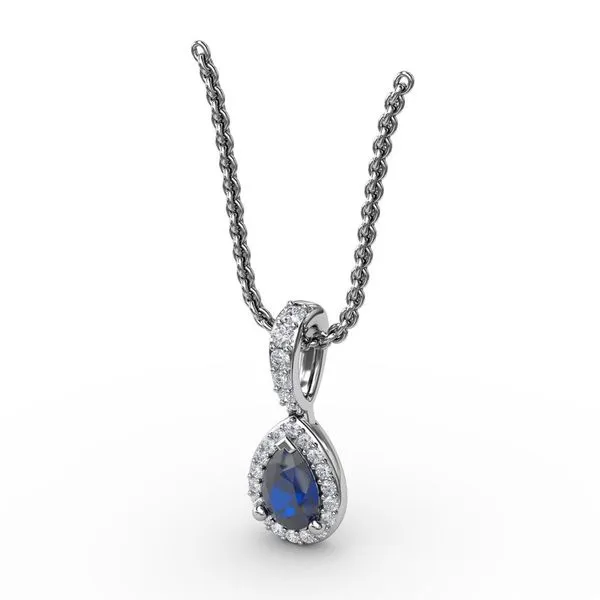 Statement Sapphire and Diamond Pendant Image 2 Van Adams Jewelers Snellville, GA