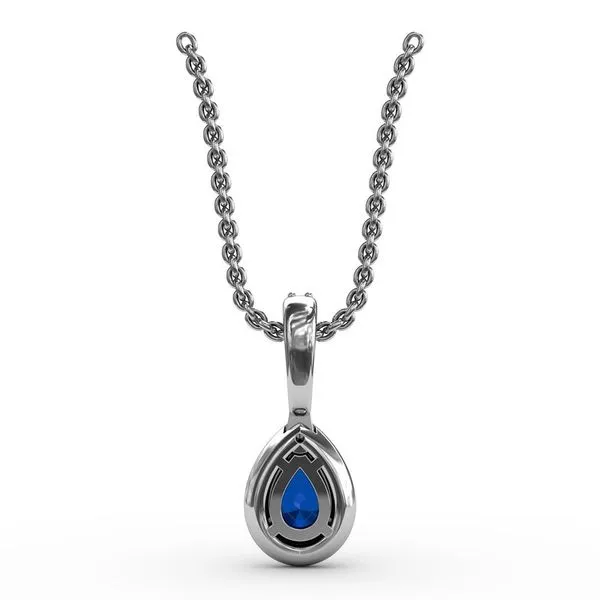 Statement Sapphire and Diamond Pendant Image 3 Van Adams Jewelers Snellville, GA