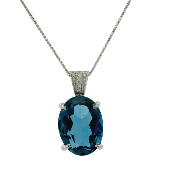 LONDON BLUE TOPAZ AND DIAMOND NECKLACE Van Adams Jewelers Snellville, GA