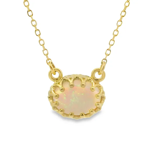10K Yellow Gold Opal Necklace Van Adams Jewelers Snellville, GA