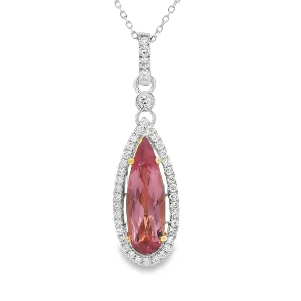 Pink Tourmaline and Diamond Necklace Van Adams Jewelers Snellville, GA