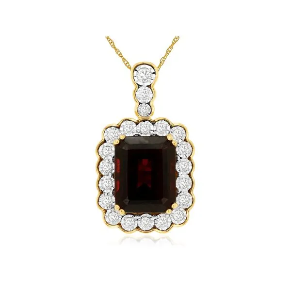 Garnet and Diamond Necklace Van Adams Jewelers Snellville, GA