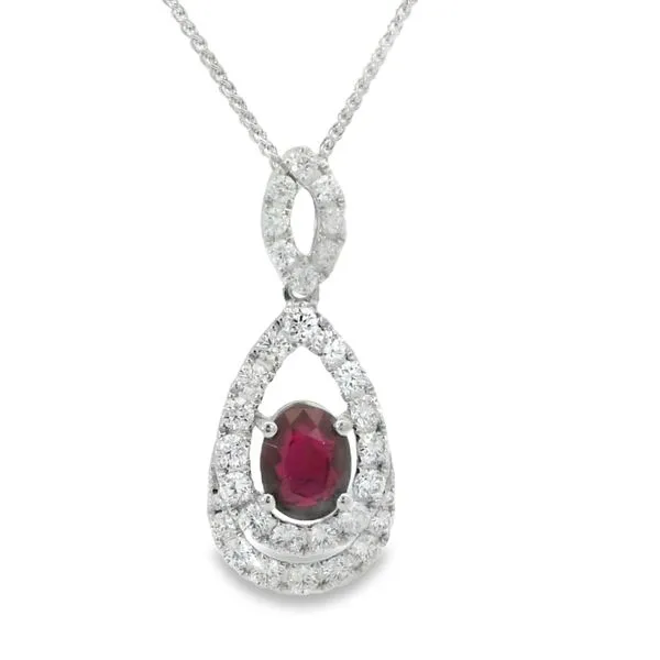COLORED GEMSTONE NECKLACE WITH RUBY AND DIAMOND Image 2 Van Adams Jewelers Snellville, GA