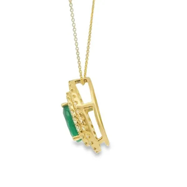 Pear Emerald And Diamond neacklace Image 4 Van Adams Jewelers Snellville, GA