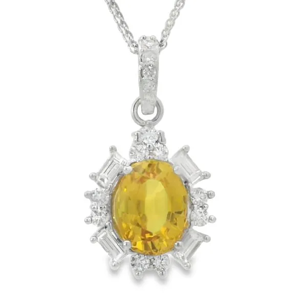 YELLOW SAPPHIRE AND DIAMOND NECKLACE Van Adams Jewelers Snellville, GA