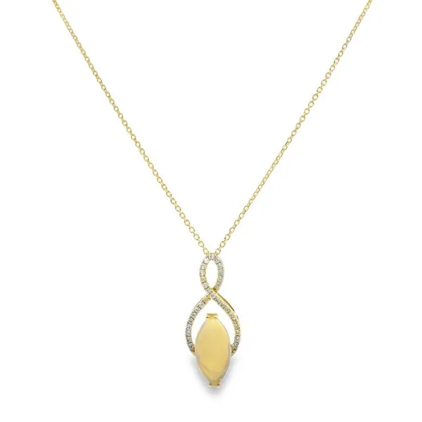 Opal and Diamond Necklace Image 2 Van Adams Jewelers Snellville, GA