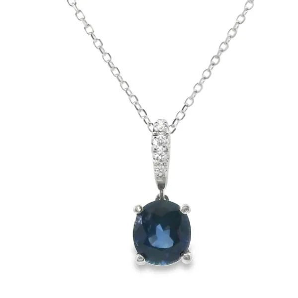 Sapphire and Diamond Dangle Pendant Van Adams Jewelers Snellville, GA