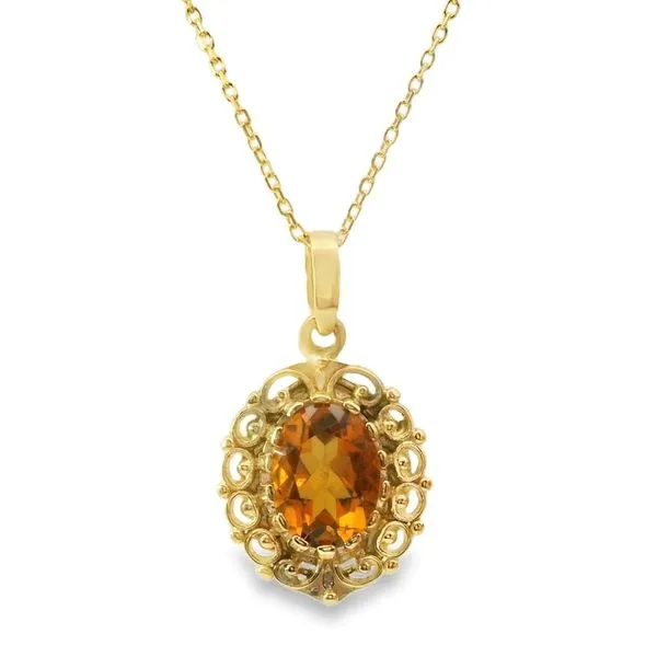 Citrine Vintage Style Necklace Van Adams Jewelers Snellville, GA