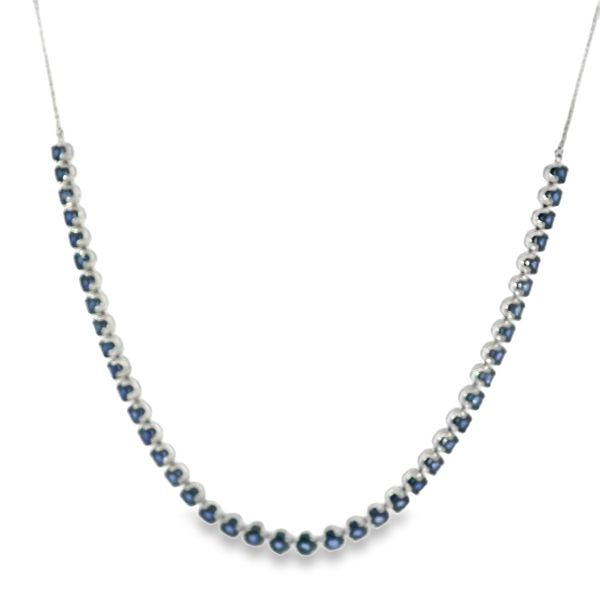 8.00TW ROUND SAPPHIRESTENNIS NECKLACE Image 2 Van Adams Jewelers Snellville, GA