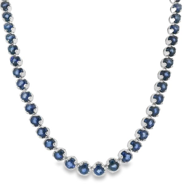 8.00TW ROUND SAPPHIRESTENNIS NECKLACE Van Adams Jewelers Snellville, GA