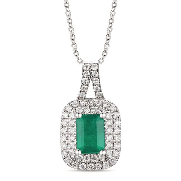 Le Vian® Pendant featuring Costa Smeralda Emeralds™ Vanilla diamonds® set in 14K Vanilla Gold® Van Adams Jewelers Snellville, GA