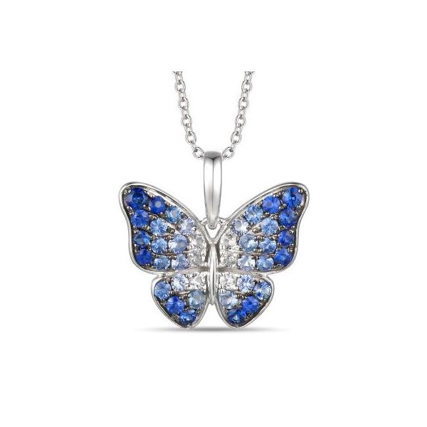 14KT VANILLA GOLD OMBRE SHAPPHIRE PENDANT Van Adams Jewelers Snellville, GA