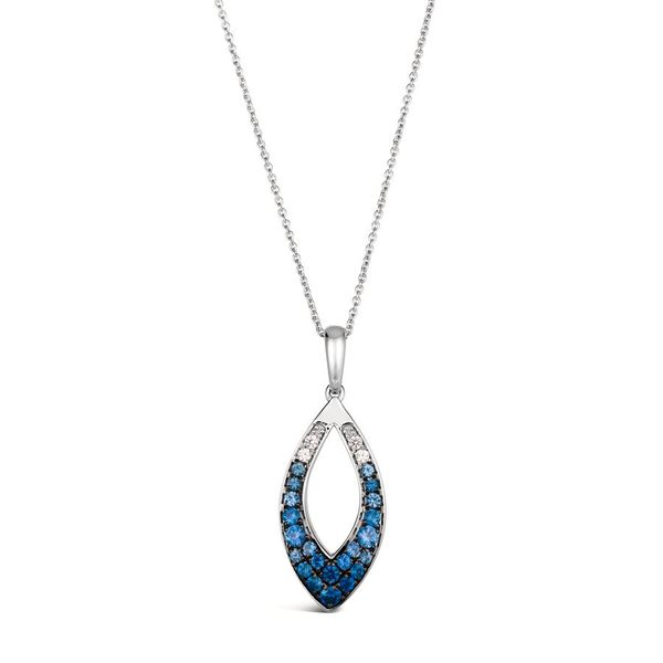 Le Vian Ombre® Pendant featuring Denim Ombré® Sapphire, Vanilla Sapphire™ set in 14K Vanilla Gold® Van Adams Jewelers Snellville, GA