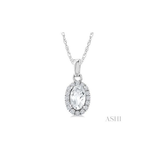 White Topaz and Diamond Pendant Van Adams Jewelers Snellville, GA