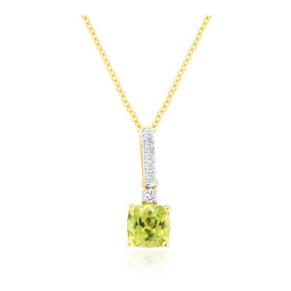 Peridot and Diamond Drop Necklace Van Adams Jewelers Snellville, GA