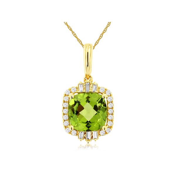 Cushion Cut Peridot Necklace Van Adams Jewelers Snellville, GA