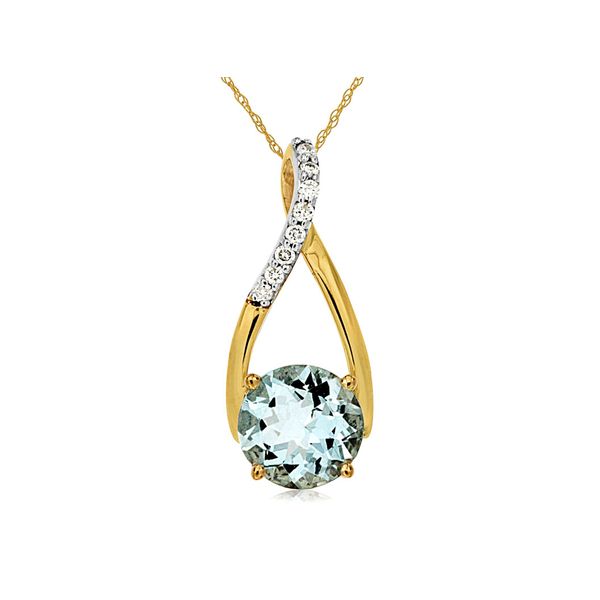 Aquamarine and Diamond Necklace Van Adams Jewelers Snellville, GA