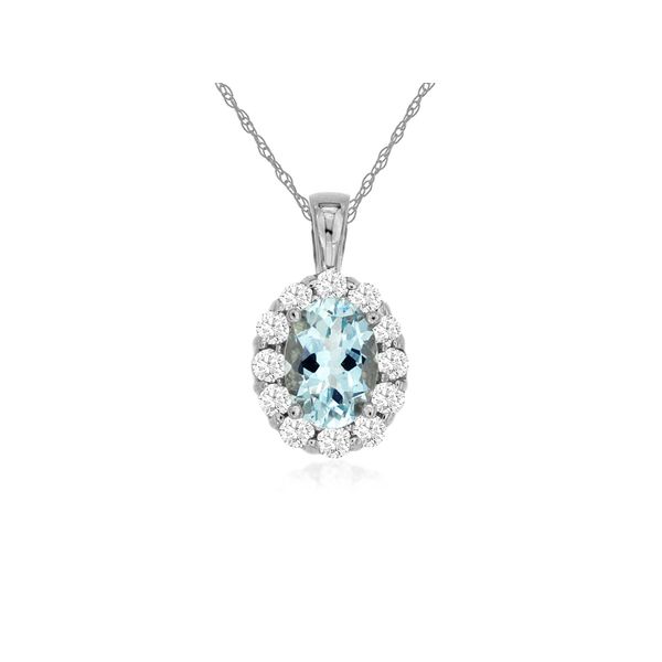 Aquamarine and Diamond Necklace Van Adams Jewelers Snellville, GA