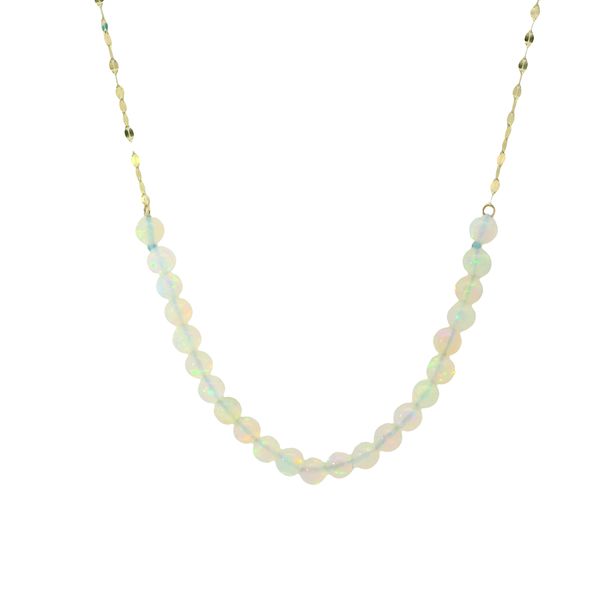 Opal Bead Necklace on 14K Yellow Gold Van Adams Jewelers Snellville, GA