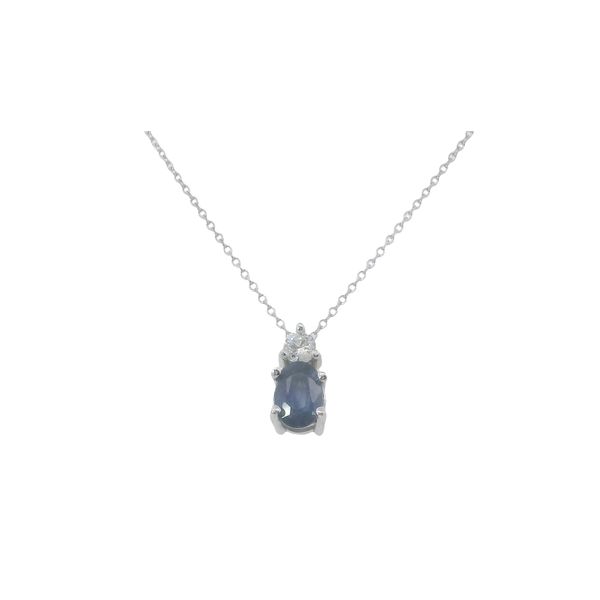 Sapphire and Diamond Pendant Van Adams Jewelers Snellville, GA