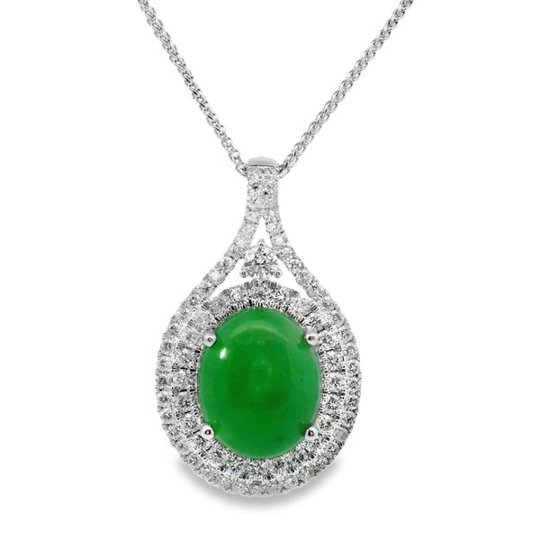Double Halo Jade Necklace Van Adams Jewelers Snellville, GA