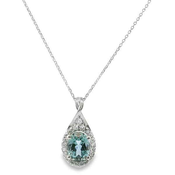 Lab Grown Alexandrite and Diamond Necklace Van Adams Jewelers Snellville, GA