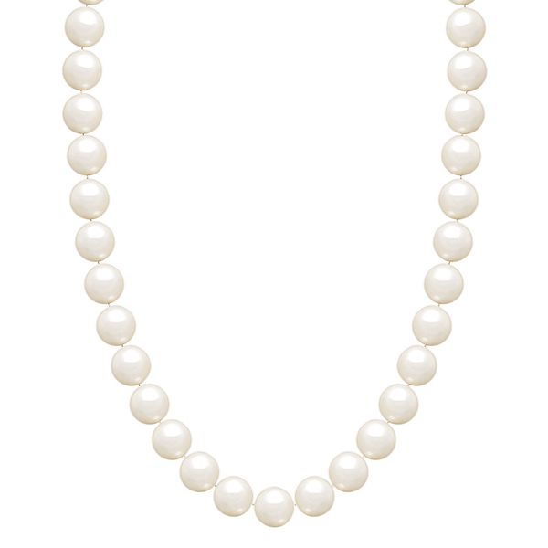 20" White Pearl And Abalone Shell Statement Necklace - Handmade Multi-Color
