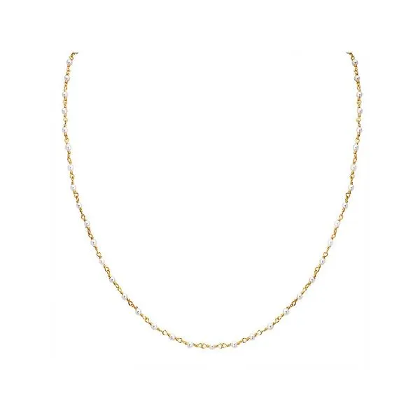 KIM & Co. Italian Gold Plated Pearl Necklace Van Adams Jewelers Snellville, GA