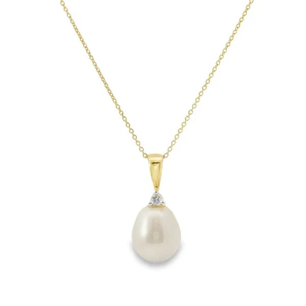 Pearl and Diamond Drop Pendant Van Adams Jewelers Snellville, GA