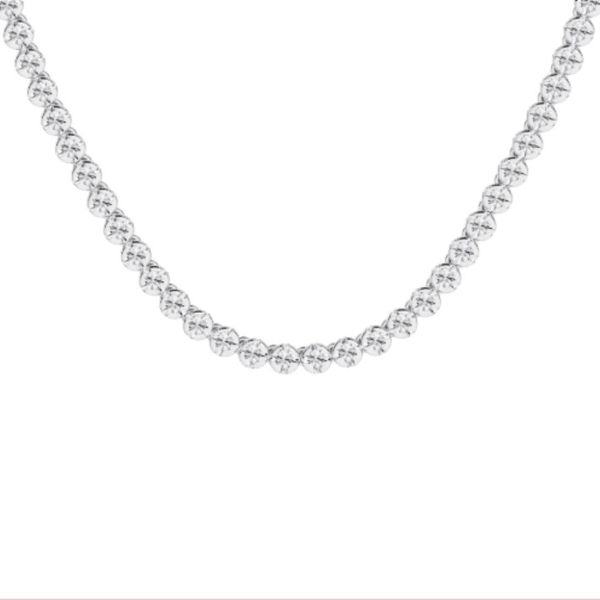 Semi-Eternity Tennis Necklace Image 3 Van Adams Jewelers Snellville, GA