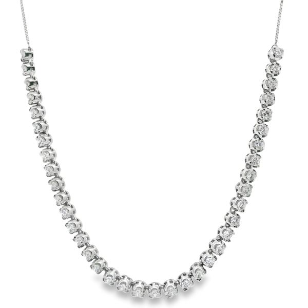 Semi-Eternity Tennis Necklace Image 4 Van Adams Jewelers Snellville, GA