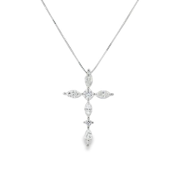 LAB GROWN DIAMOND CROSS NECKLACE Image 2 Van Adams Jewelers Snellville, GA