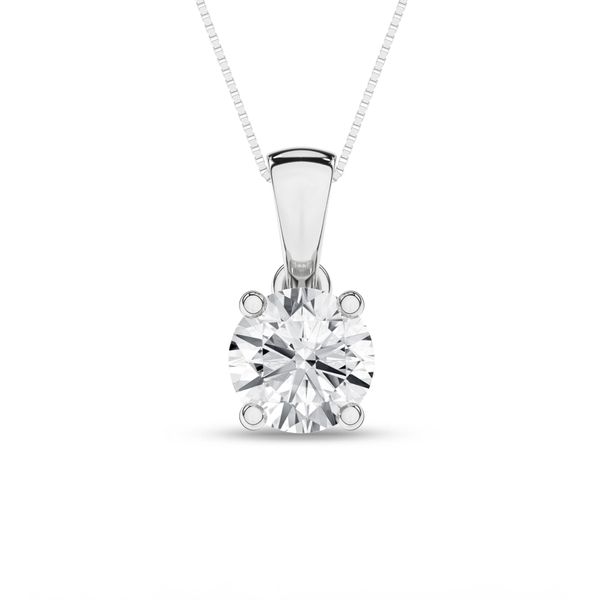 1/2 CT 14K White Gold Lab Grown Diamond Solitiare Pendant Van Adams Jewelers Snellville, GA