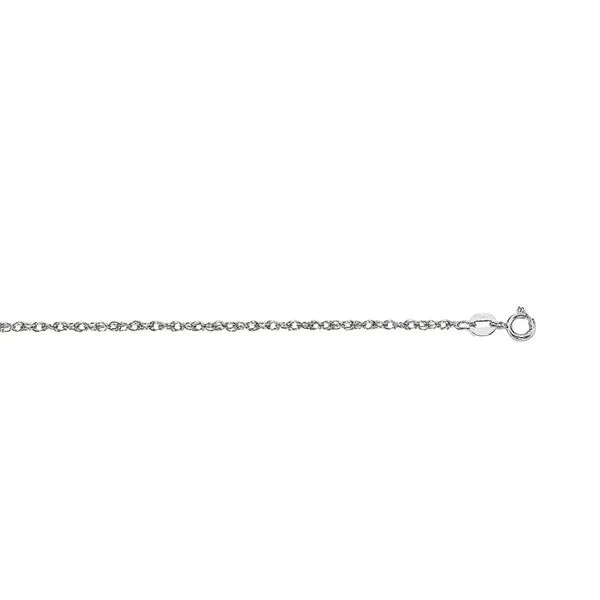 14K 18' White Gold Rope Chain Van Adams Jewelers Snellville, GA