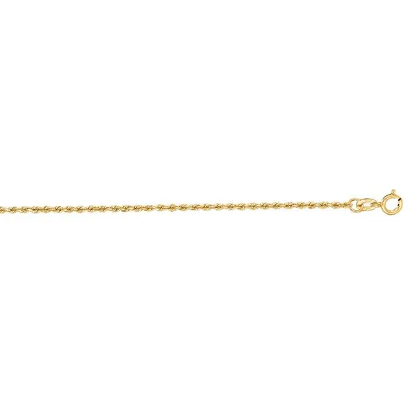 Yellow Gold Rope Chain Van Adams Jewelers Snellville, GA