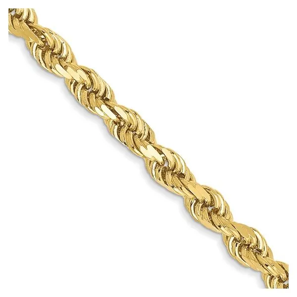 14K Yellow Gold Diamond Cut Rope Chain Van Adams Jewelers Snellville, GA