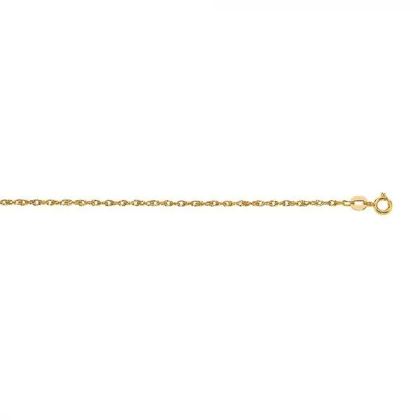 14K Gold .95mm Machine Rope Chain Van Adams Jewelers Snellville, GA