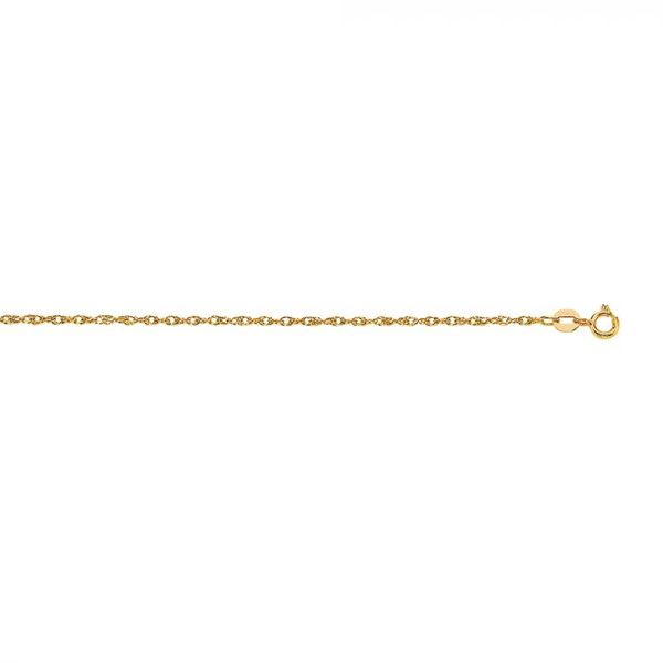 14K Gold .95mm Machine Rope Chain Van Adams Jewelers Snellville, GA