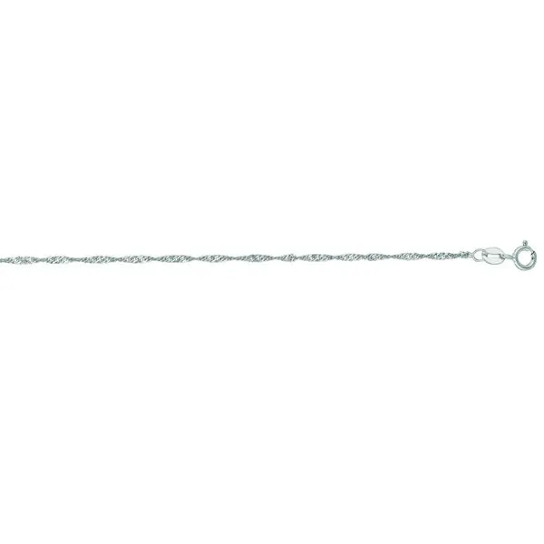 14K White Gold Singapore Chain Van Adams Jewelers Snellville, GA