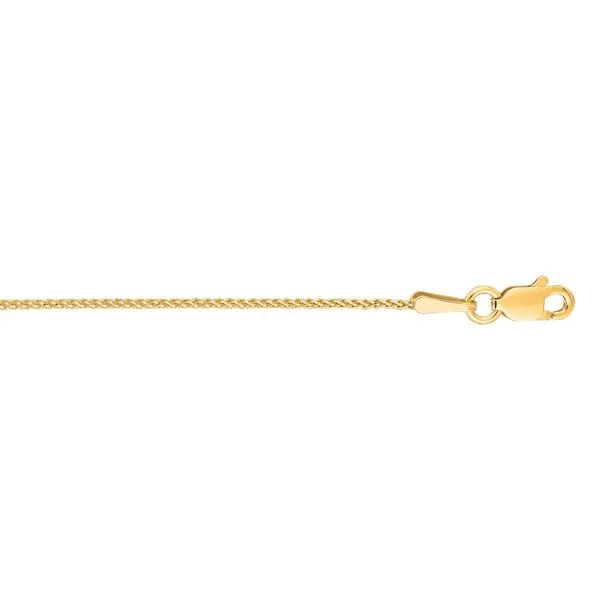 14K Gold 1mm Diamond Cut Round Wheat Chain Van Adams Jewelers Snellville, GA