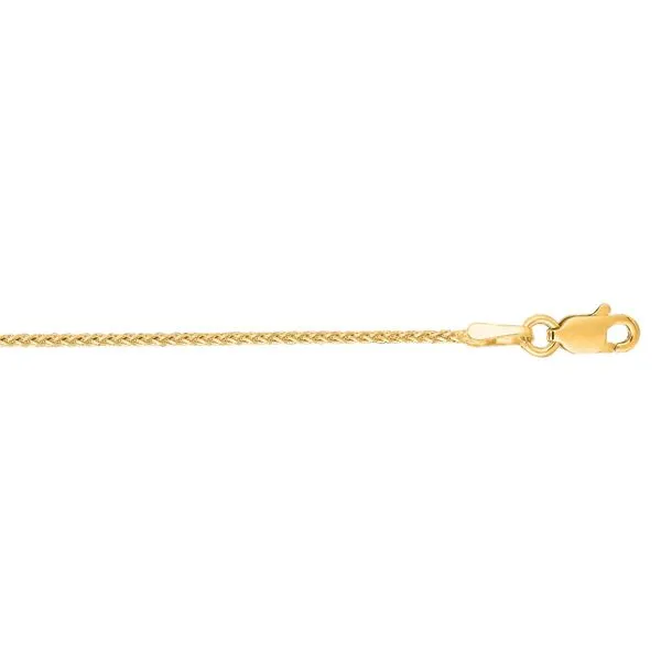 14K Yellow Gold Round Diamond Cut Wheat Chain Van Adams Jewelers Snellville, GA