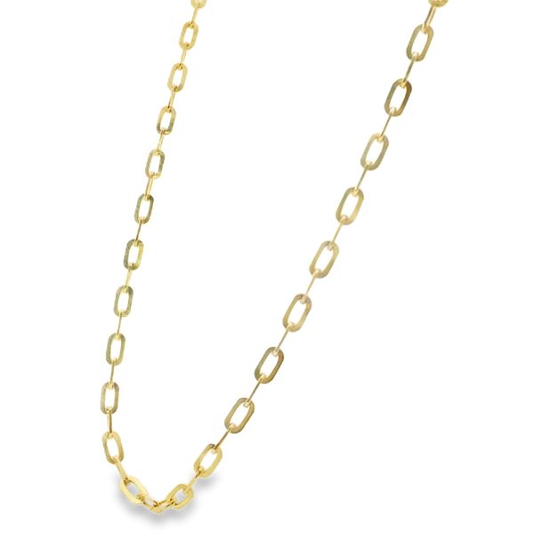 14K Yellow Gold Paper Clip Chain Image 2 Van Adams Jewelers Snellville, GA