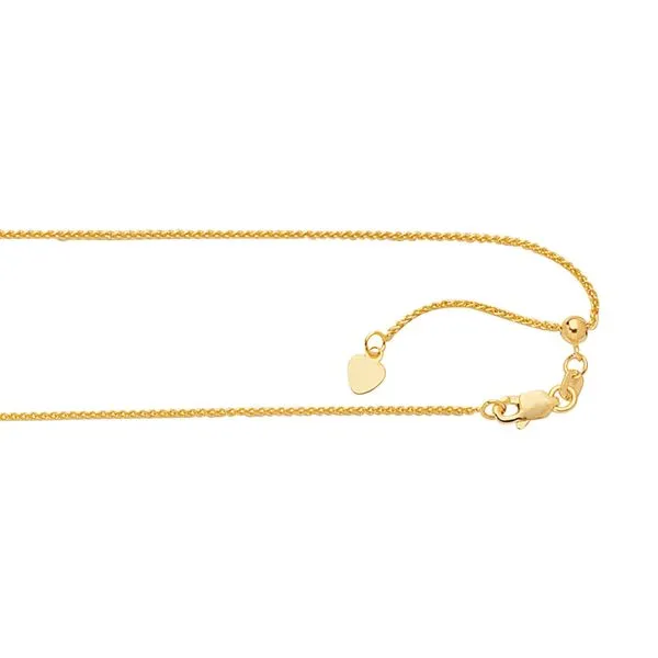 Adjustable 14K Yellow Gold Wheat Chain Van Adams Jewelers Snellville, GA