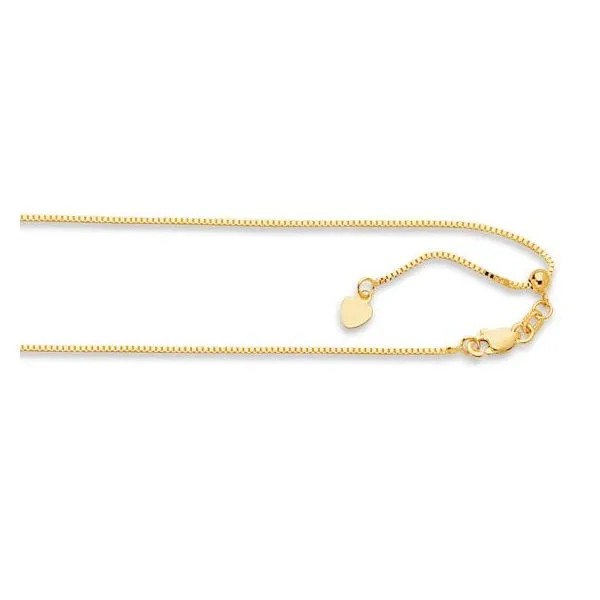 14K Yellow Gold Adjustable Box Chain