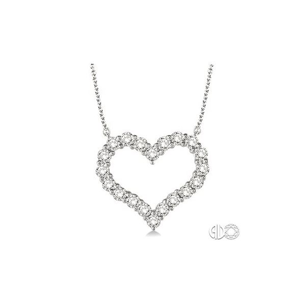 14K Diamond Heart Shaped Pendant Van Adams Jewelers Snellville, GA